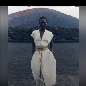 Zara elastic jute sash belt with cord 2024